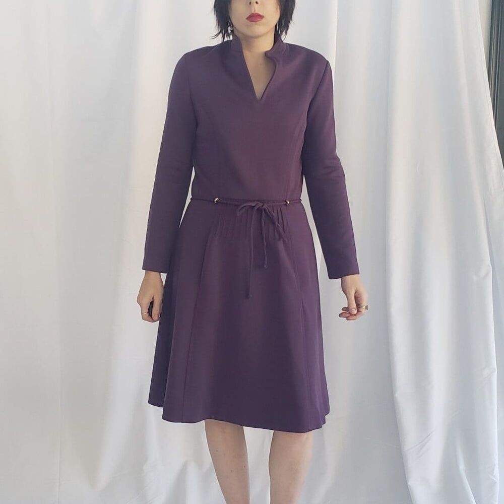 90s/00s Purple Long Sleeve Dress